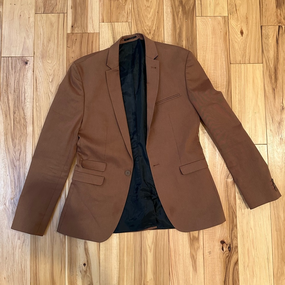 Super Skinny Fit Brown Blazer